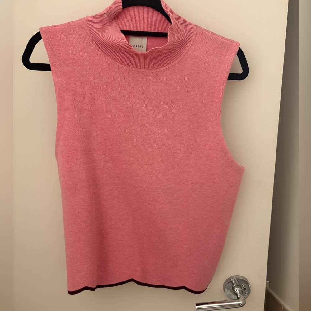 Maeve Scalloped Turtleneck Sweater Tank Top
